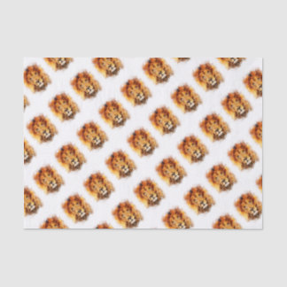 Papier Mousseline Lion Aquarelle