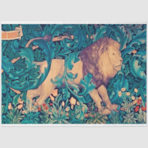 Papier Mousseline Lion dans la forêt, William Morris