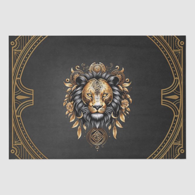 Papier Mousseline Lion majestueux (Recto)