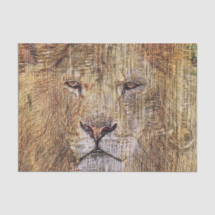 Papier Mousseline Lion majestueux de faune animale de safari de
