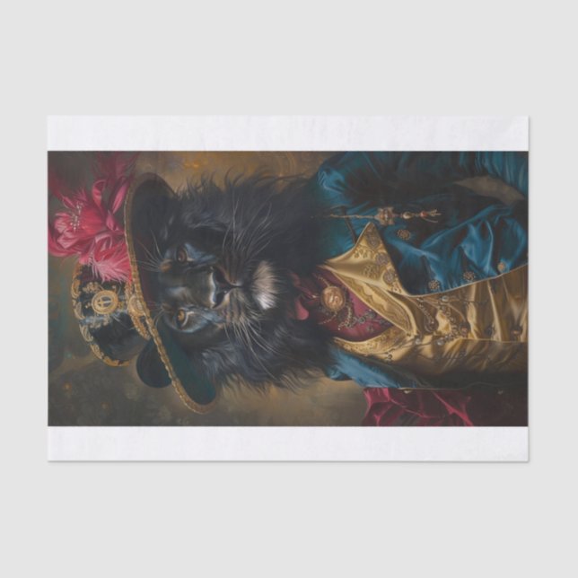 Papier Mousseline Lion noir rare4 (Recto)