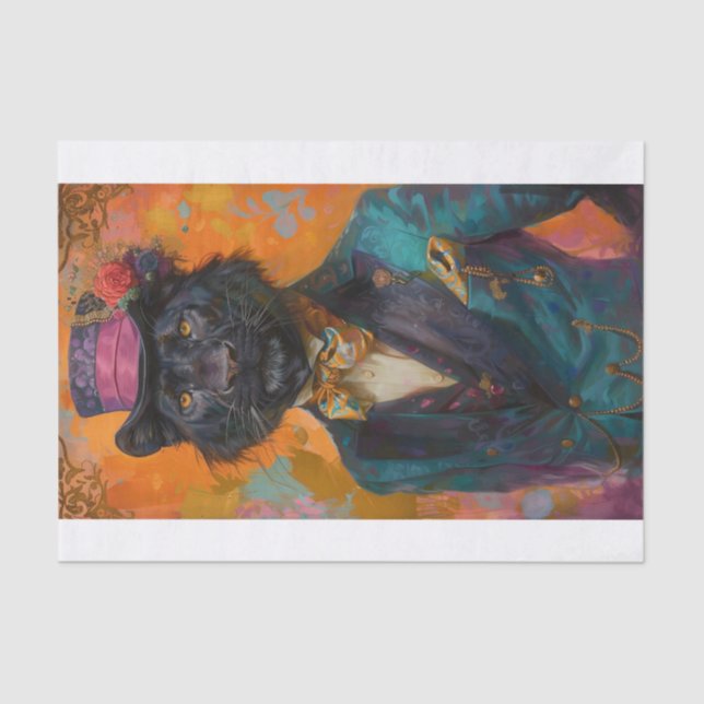 Papier Mousseline Lion noir rare5 (Recto)