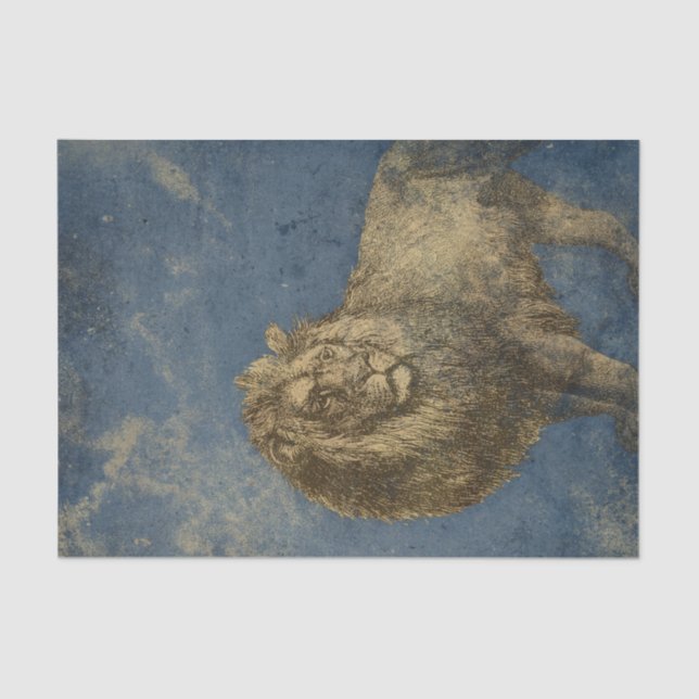 Papier Mousseline Lion vintage (Recto)