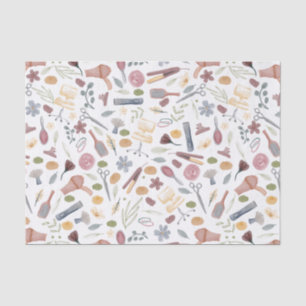 Papier Mousseline Liste des cheveux MOTIF Aquarelle