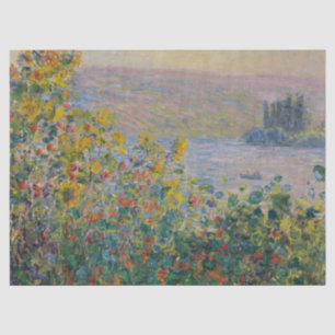Papier Mousseline Lits à fleurs à Vétheuil - Claude Monet