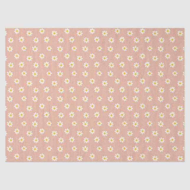 Papier Mousseline Little Daisies - dusty apricot  (Recto)