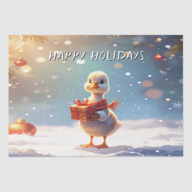 Papier Mousseline Little Duck Holiday Tissue Paper (Recto)