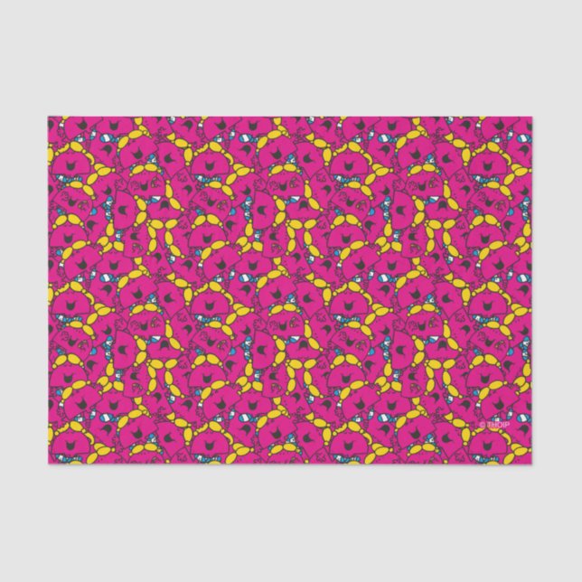 Papier Mousseline Little Miss Chatterbox | Motif rose vif (Recto)