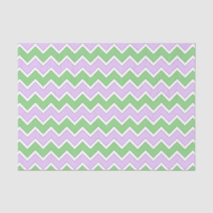 Papier Mousseline Livre blanc, Lilac et vert Chevron
