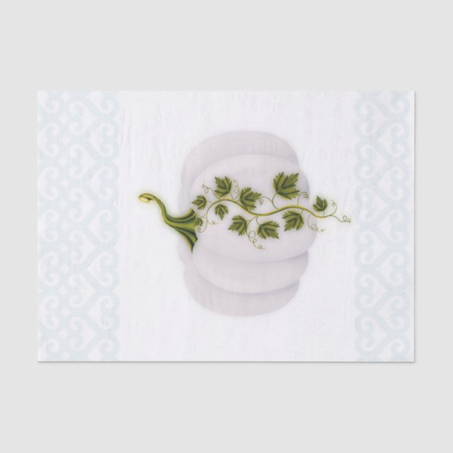 Papier Mousseline Livre Citrouille blanc Livre bleu Mariage de autom (Recto)