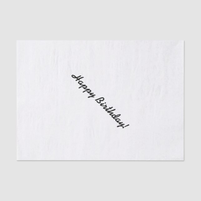 Papier Mousseline Livre de fond HAMbWG - Blanc - Joyeux anniversaire (Recto)