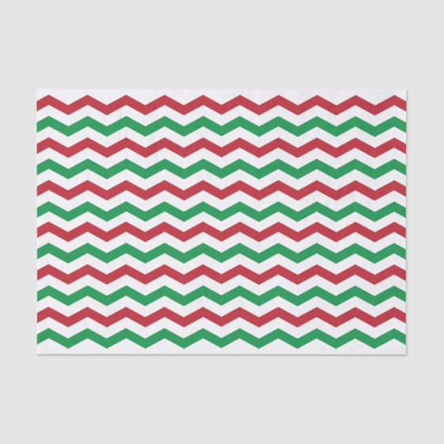 Papier Mousseline Livre de papier Motif rouge et vert Chevron (Recto)