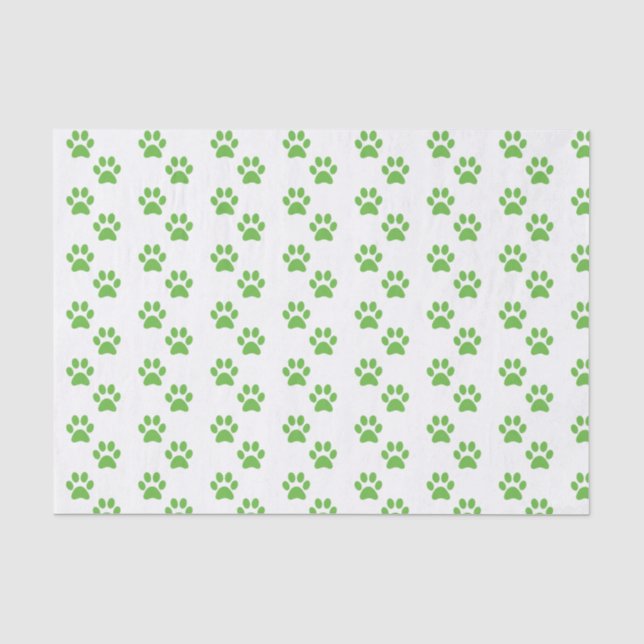 Papier Mousseline Livre vert sur les tissus Empreintes de pattes (Recto)
