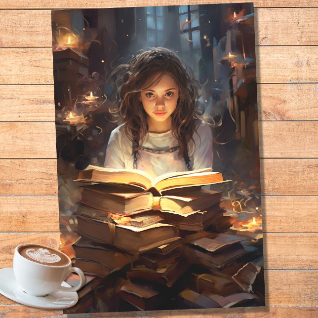 Papier Mousseline Livres de lecture pour filles 1 papier de découpag (Créateur téléchargé)