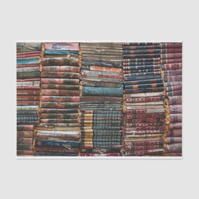 Papier Mousseline Livres vintages (Recto)