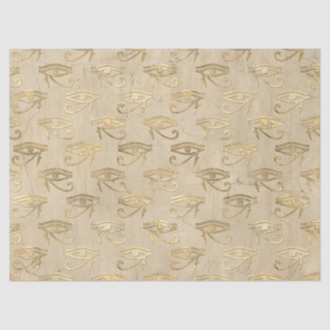 Papier Mousseline L'oeil de l'Egypte métallurgique sur le découpage  (Recto)