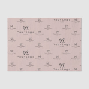 Papier Mousseline Logo Beige motif Marque d'affaires Emballage simpl
