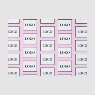 Papier Mousseline Logo de l'entreprise violet clair personnalisé