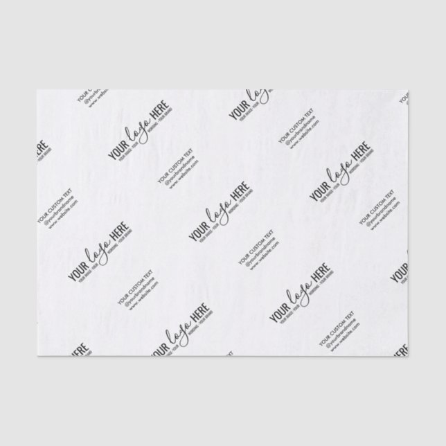 Papier Mousseline Logo de marque personnalisé Texte Entreprise Embal (Recto)