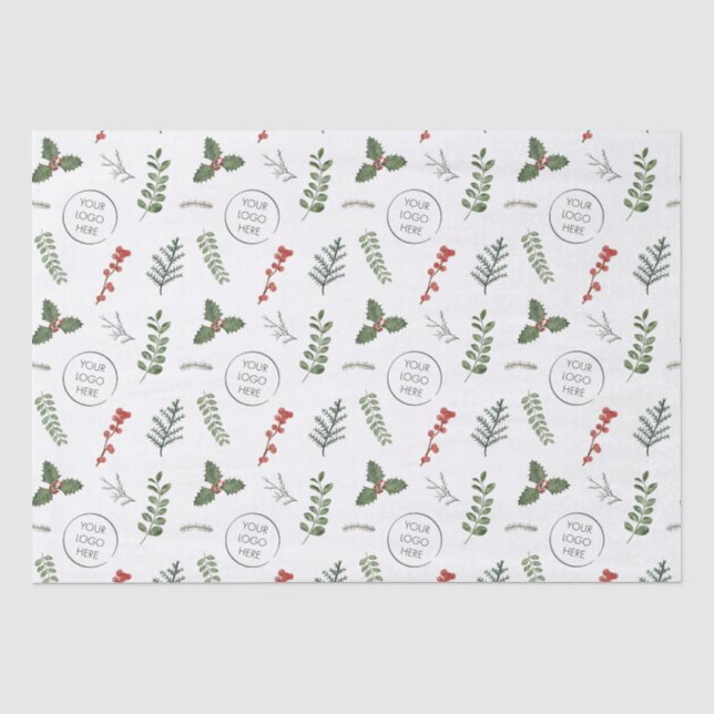 Papier Mousseline Logo de Noël Petite entreprise Promotions (Recto)