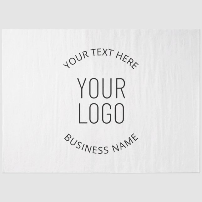 Papier Mousseline Logo de votre entreprise et message personnalisabl (Recto)