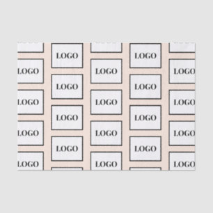 Papier Mousseline Logo d'entreprise Neutre Beige Personnalisé