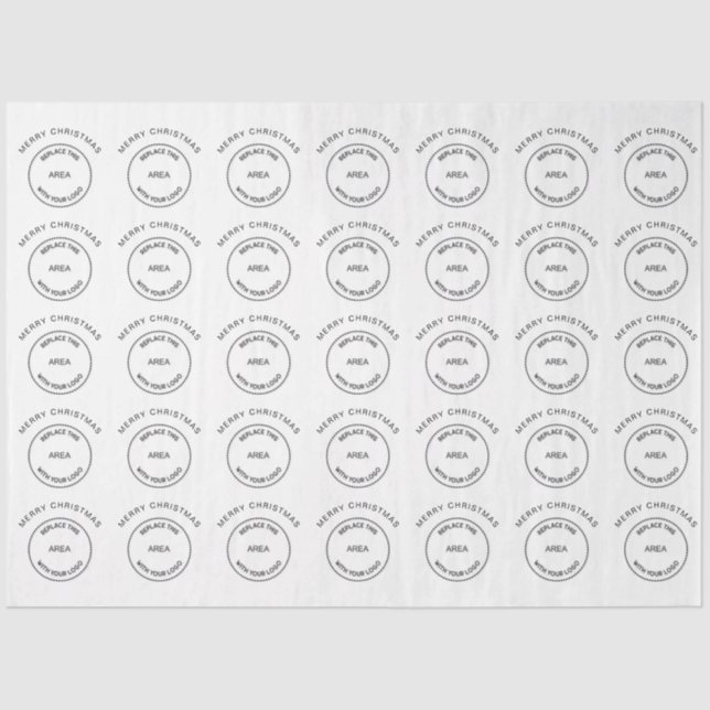 Papier Mousseline Logo Entreprise Joyeux Noël (Recto)