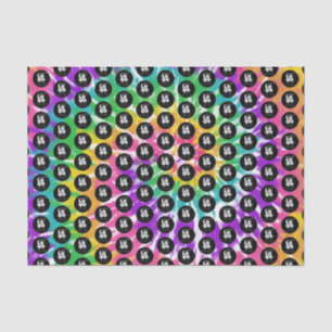Papier Mousseline Logo personnalisé Arc en ciel Tiedye Imprimer Papi