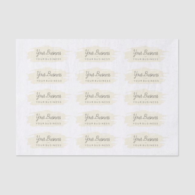Papier Mousseline Logo Personnalisé De Brosse De Base 1 Tan (Recto)