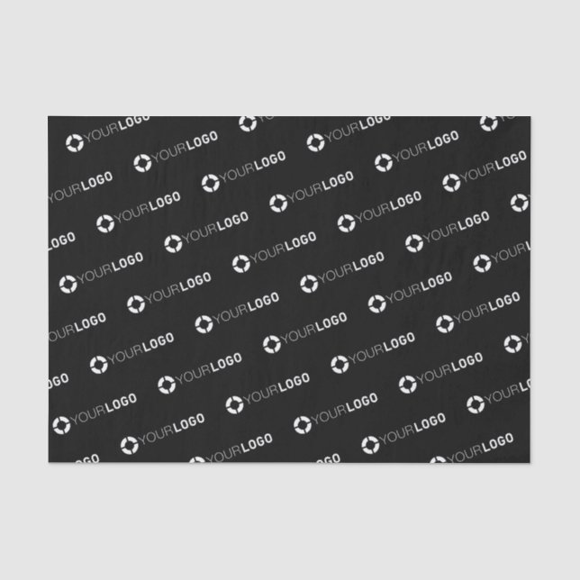 Papier Mousseline Logo personnalisé de la société en noir (Recto)