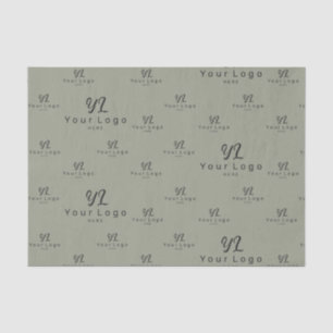 Papier Mousseline Logo Sage Green motif Emballage de marque