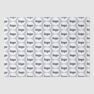 Papier Mousseline Logo simple Motif commercial Poudre bleu