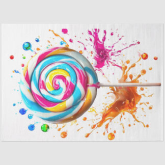 Papier Mousseline Lollipop Mulitcouleurs Tissu