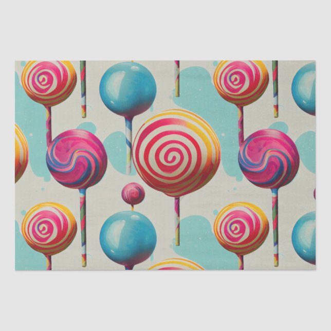 Papier Mousseline Lollipopes amusants et tout Candy Lane Collection (Recto)