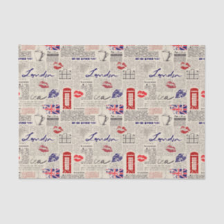 Papier Mousseline London Theme Semblable Motif avec cabines téléphon