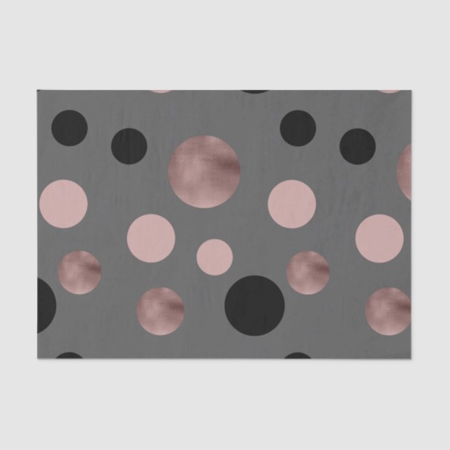 Papier Mousseline l'or rose de faux élégant rougissent les cercles (Recto)