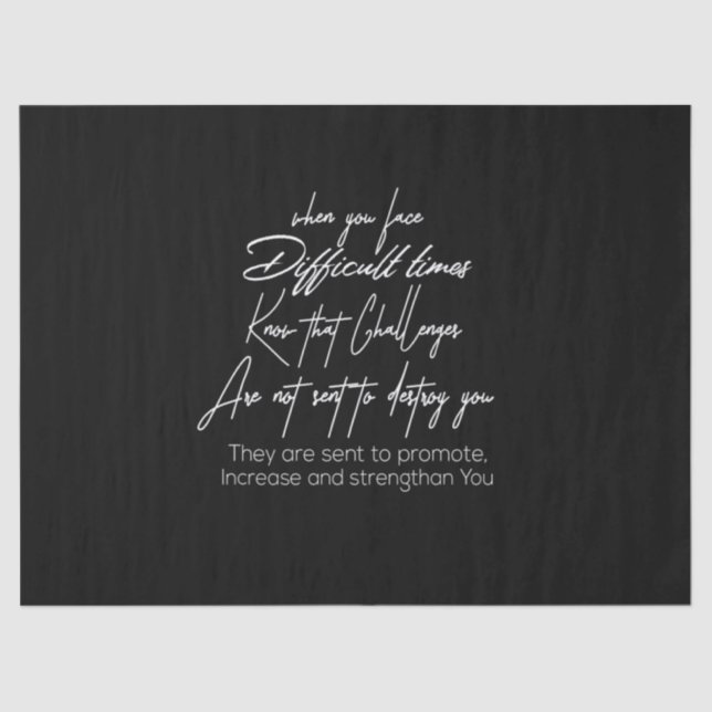 Papier Mousseline lorsque vous êtes confronté à des moments difficil (Recto)