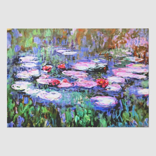 Papier Mousseline Los Nenufares (nénuphars) de Claude Monet, (Recto)
