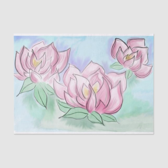 Papier Mousseline Lotus (Recto)