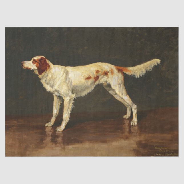 Papier Mousseline Louis Brown's English Setter par Frederic Remingto (Recto)