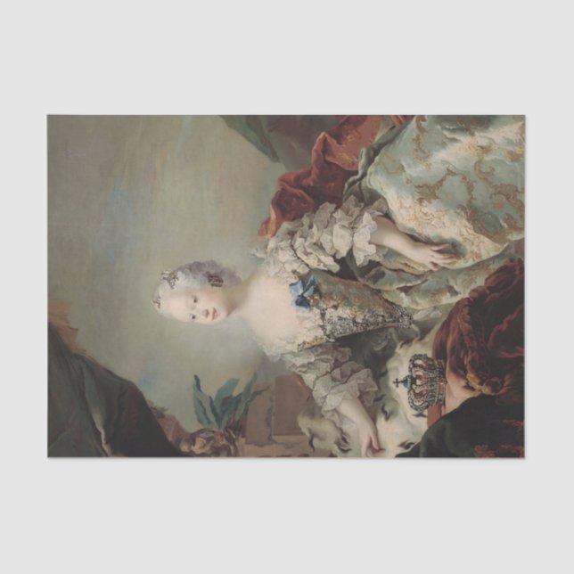 Papier Mousseline Louise, première reine de Frederik V par Carl Pilo (Recto)