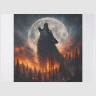 Papier Mousseline Loup de Feu