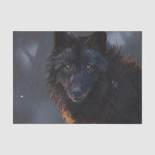 Papier Mousseline Loup noir