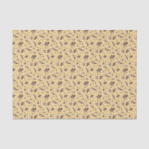 Papier Mousseline Loutres en jaune