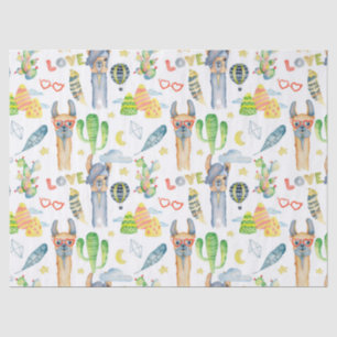 Papier Mousseline Love A Llama Tissue Paper