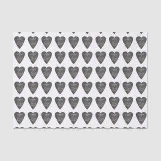 Papier Mousseline Love and Heart in Chalk Chalkboard Pattern