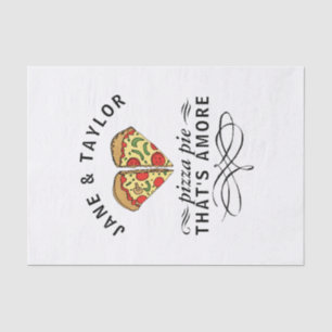 Papier Mousseline Love Pizza Couples Noms