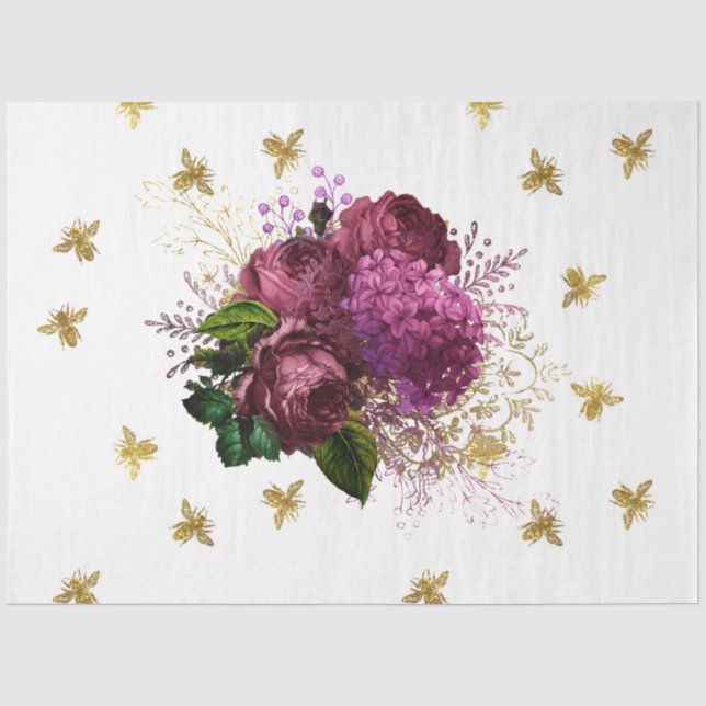 Papier Mousseline Lovely Bee Series Design 54 (Recto)