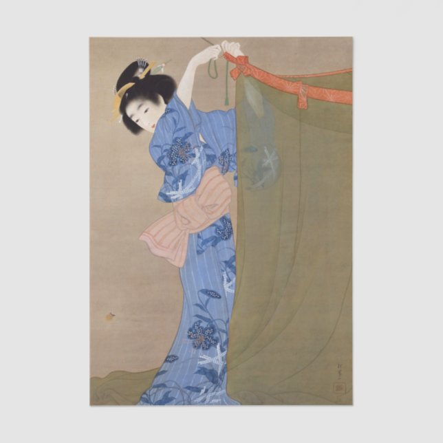 Papier Mousseline Luciole par Uemura Shoen (Recto)