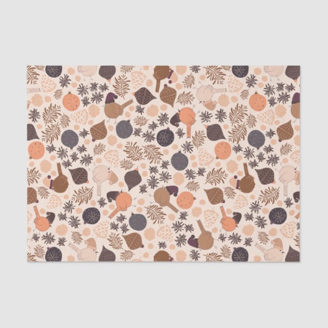 Papier Mousseline Lumière Noël de la forêt (Recto)